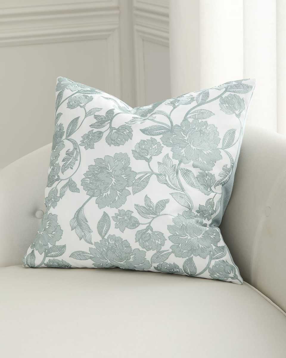 Camilla Embroidered Decorative Pillow, 24" Square